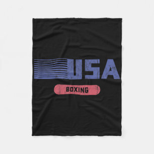Retro Usa 2020 Team Amerikaans Boksen Vintage  Fleece Deken