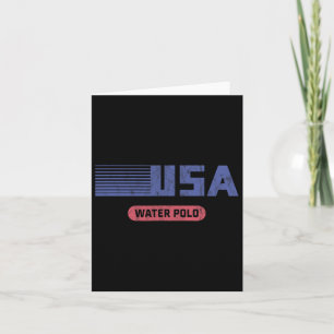 Retro USA 2020 Team Amerikaanse Water Polo Vintage Kaart