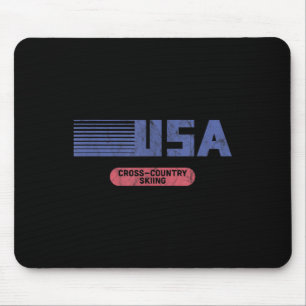 Retro Usa 2022 Team Amerikaans Langlaufen  Muismat