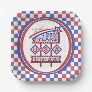 Retro USA 250e verjaardag Marquee Bord 1776-2026