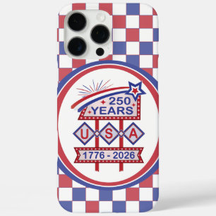 Retro USA 250e verjaardag Marquee Bord 1776-2026 iPhone 16 Pro Max Hoesje