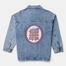 Retro USA 250e verjaardag Marquee Bord 1776-2026 Denim Jacket