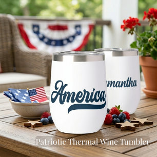 Retro USA Amerika Gepersonaliseerde naam