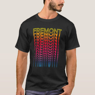 Retro USA Kleurrijke stad Nostalgische Fremont T-shirt