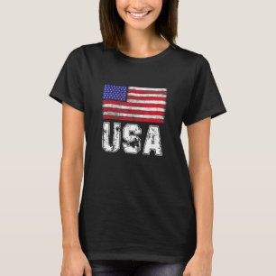 Retro Usa met Amerikaanse vlag Illustratie afbeeld T-shirt