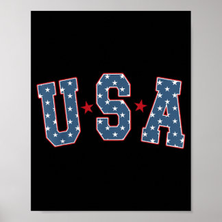 Retro USA Star 4 juli patriottische onafhankelijkh Poster