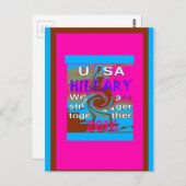 Retro USA sterker samen Abstracte kunst print Briefkaart (Voorkant / Achterkant)