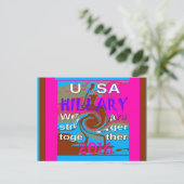 Retro USA sterker samen Abstracte kunst print Briefkaart (Staand voorkant)