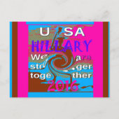 Retro USA sterker samen Abstracte kunst print Briefkaart (Voorkant)