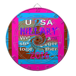 Retro USA sterker samen Abstracte kunst print Dartbord