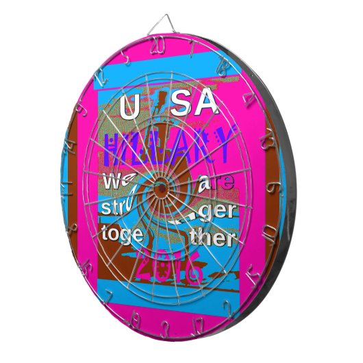 Retro USA sterker samen Abstracte kunst print Dartbord (Voorkant Rechts)