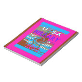 Retro USA sterker samen Abstracte kunst print Notitieblok (Gedraaid)