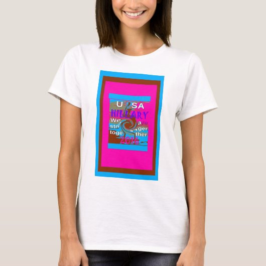 Retro USA sterker samen Abstracte kunst print T-shirt (Voorkant)