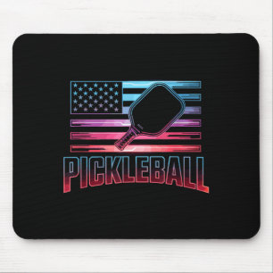 Retro usa vlag patriottisch pickleball paddle spel muismat