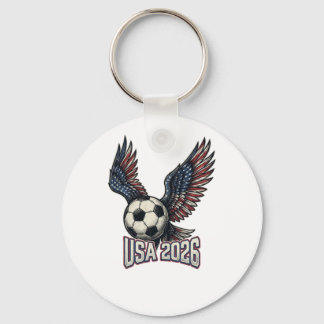 Retro USA Voetbal 2026 Adelaar Vleugels T-Shirt Sleutelhanger