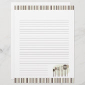 Retro Ustensiles de Cuisine de cuisine Pages de re (Devant / Derrière)