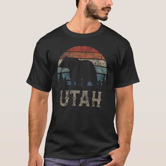 Retro Utah Beehive State National Parks Mighty 5 B T-shirt (Voorkant)