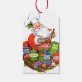 retro v intage kerstkerstfeestdag cadeaulabel (Voorkant)