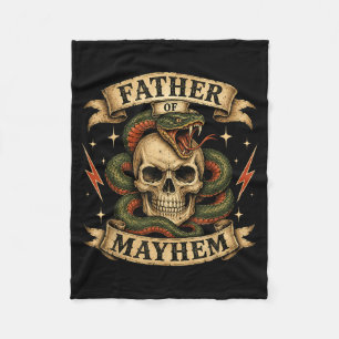 Retro Vader Van Chaos Taai Schedel Biker Vader Fleece Deken