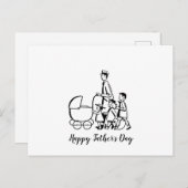 Retro Vaderdag Briefkaart (Voorkant / Achterkant)