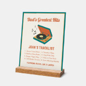 Retro Vaderdag "Dad's Greatest Hits" Aangepast Acryl Bord (Hoek)