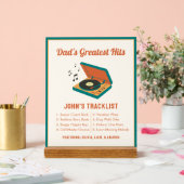 Retro Vaderdag "Dad's Greatest Hits" Aangepast Acryl Bord (Huwelijk)