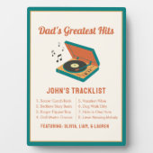 Retro Vaderdag "Dad's Greatest Hits" Aangepast Fotoplaat (voorkant)