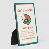 Retro Vaderdag "Dad's Greatest Hits" Aangepast Fotoplaat (Zijkant)