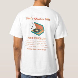Retro Vaderdag "Dad's Greatest Hits" Aangepast T-shirt