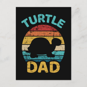  retro vaderdag geschenk van Turtle dad Briefkaart