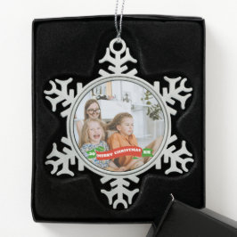 Retro Vakantie Gepersonaliseerde Foto Ornament
