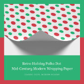 Retro vakantie Polka Dot Mid-Century Modern Cadeaupapier