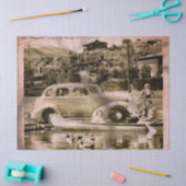 Retro Vakantie Tijd Weefsel Papier (Craft)