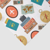 Retro vakantiereizen thema tissuepapier (Detail)