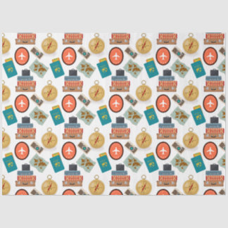 Retro vakantiereizen thema tissuepapier