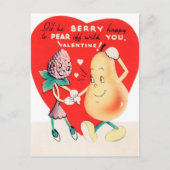 Retro Valentijn Berry en briefkaart peren (Voorkant)