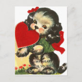 Retro Valentijn briefkaart (Voorkant)