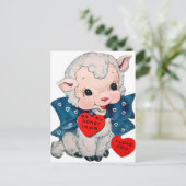 Retro  Valentijn briefkaart (Staand voorkant)