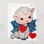 Retro  Valentijn briefkaart (Voorkant / Achterkant)