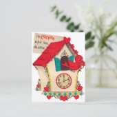 Retro Valentijn briefkaart Holiday  (Staand voorkant)