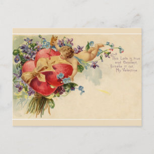 Retro Valentijn Cupid True and Constant Love Briefkaart