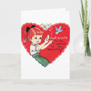 Retro Valentijn Feestdagen Kaart