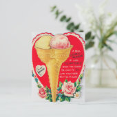 retro Valentijn Feestdagenkaart (Staand voorkant)