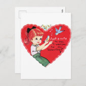 Retro  Valentijn Holiday briefkaart (Voorkant / Achterkant)