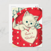 Retro Valentijn Holiday briefkaart (Voorkant / Achterkant)