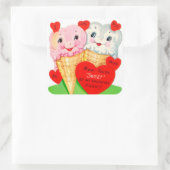 Retro  Valentijn ijsje sticker (Tas)