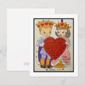 Retro Valentijn Kaart Notitiekaartje (Voorkant / Achterkant)