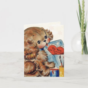 Retro Valentijn Kaart voor kinderen