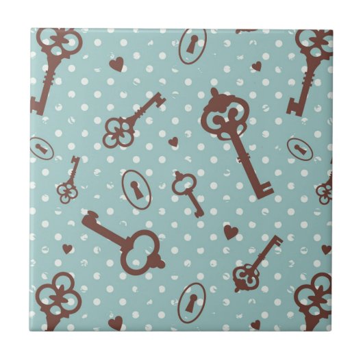 Retro Valentijn Keys Tegeltje (Voorkant)