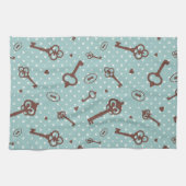 Retro Valentijn Keys Theedoek (Horizontaal)